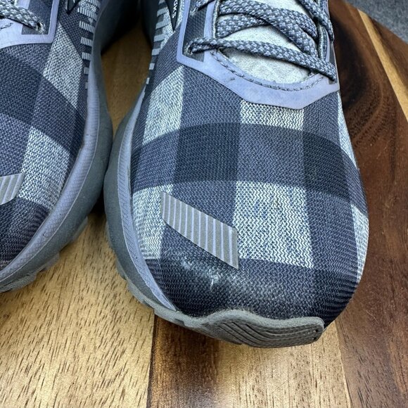 Brooks Ghost 12 Shoes Womens 8 Medium B Grey Purple Plaid Sneakers 1203051B442 - Picture 5 of 14
